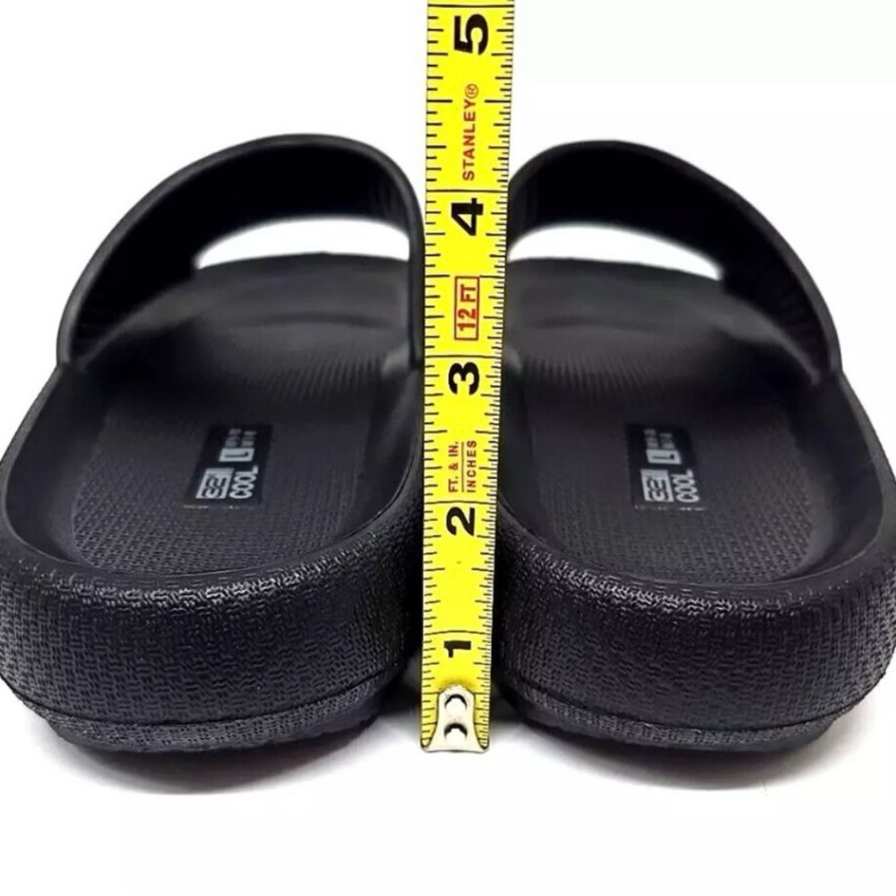 NWOT 32 Degrees Ultra-soft EVA Black Unisex Slide Sandals W9/10 - Picture 5 of 7